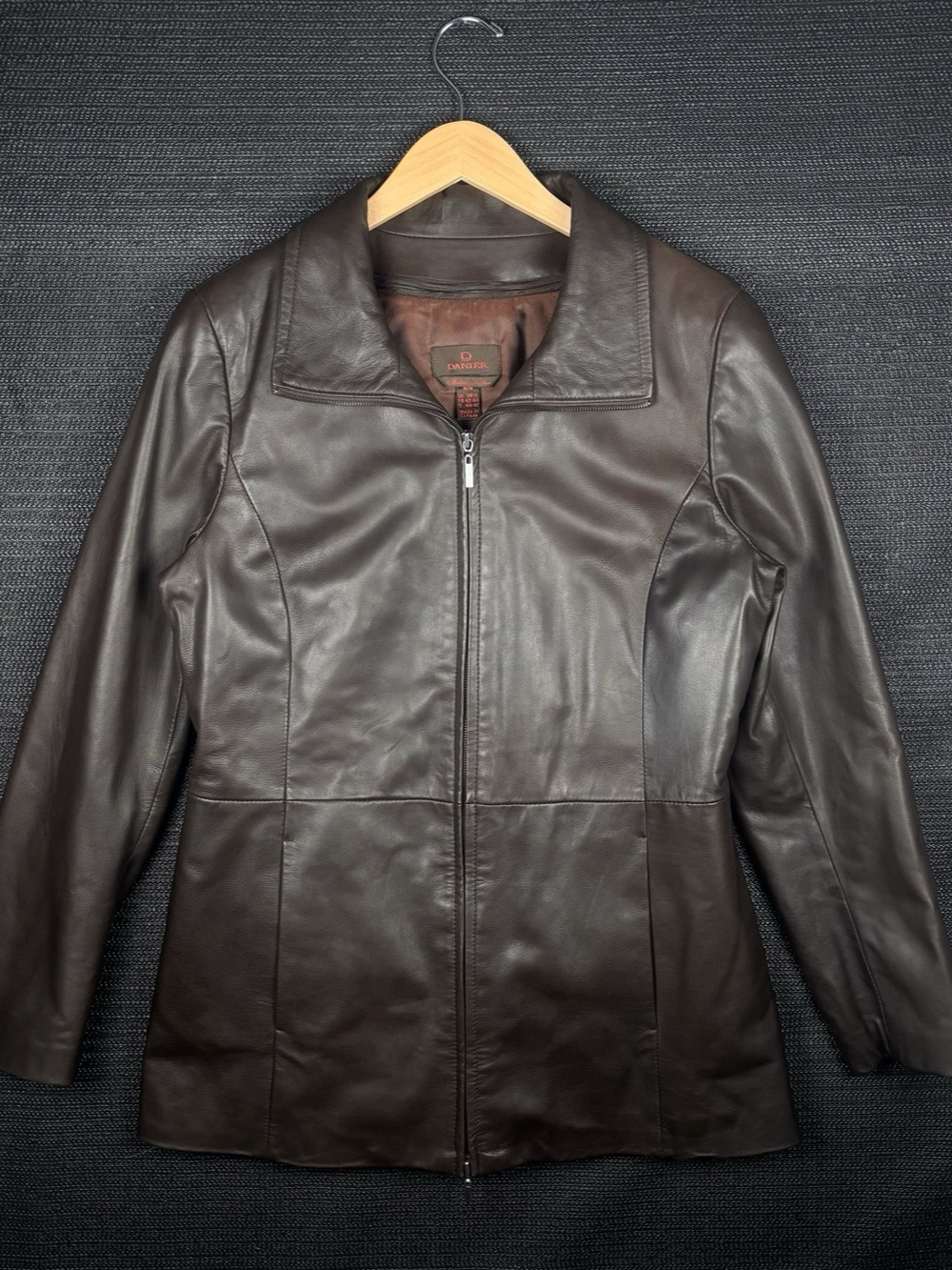 Danier Leather Jacket Brown Medium